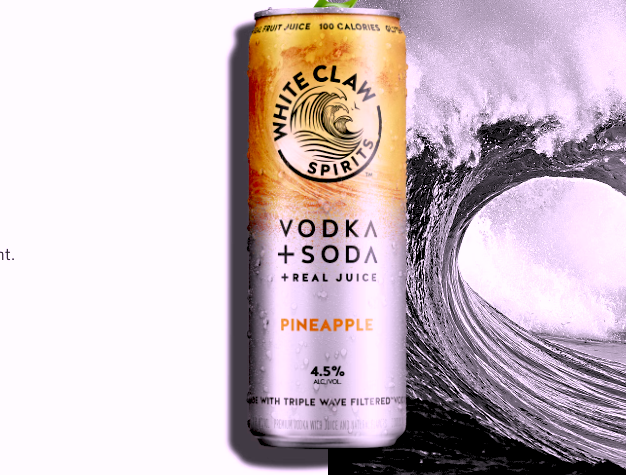 Can of White Claw Vodka Soda Pineapple